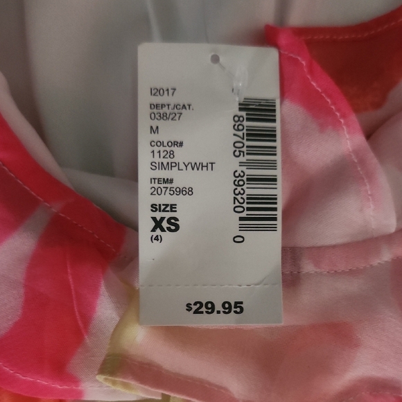 Place Vibrant Ruffled Floral Kids Dress XS - Picture 2 of 5